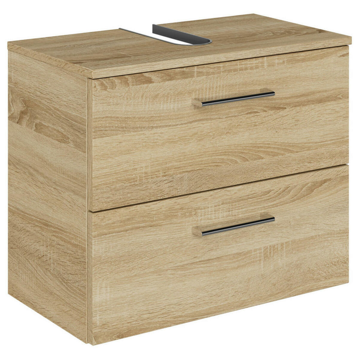 Bild 1 von Sadena Waschbeckenunterschrank M-Plan, Eiche Bianco, Metall, 2 Schubladen, 60x49.8x33.3 cm, Goldenes M, Made in Germany, Zusatzausstattung erhältlich, hängend, Typenauswahl, Badezimmer, Badezimmers