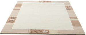 THEKO Wollteppich »Royal Ganges«, rechteckig, reine Wolle, mit Bordüre, ideal im Wohnzimmer & Schlafzimmer