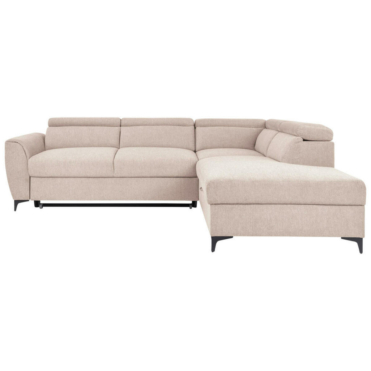 Bild 1 von Carryhome Ecksofa, Creme, Textil, 5-Sitzer, Ottomane rechts, L-Form, 255x217 cm, Liegefunktion, seitenverkehrt erhältlich, Schlafen auf Sitzhöhe, Rücken echt, Wohnzimmer, Sofas & Couches, Wohnland