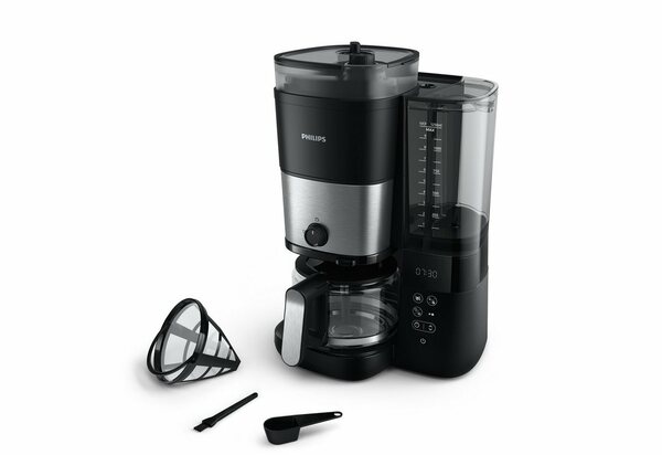 Bild 1 von Philips Kaffeemaschine mit Mahlwerk HD7900/50 All-in-1 Brew, Permanentfilter 1x4, mit Smart Dosierung und Duo-Kaffeebohnenbehälter, inkl. Dosierlöffel