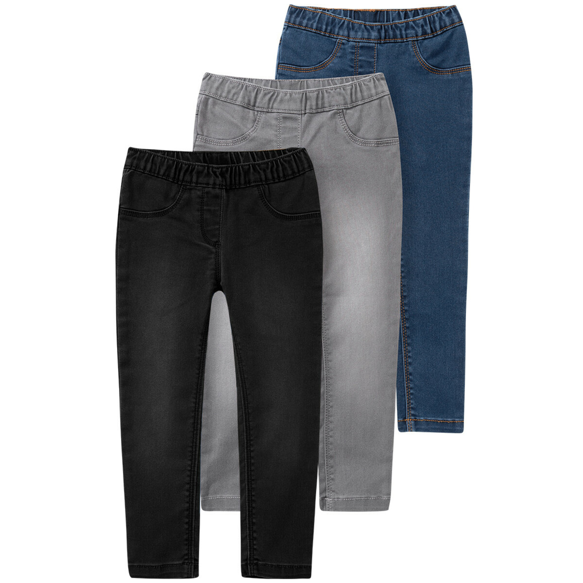 Bild 1 von 3 Mädchen Jeggings in verschiedenen Farben SCHWARZ / HELLGRAU / DUNKELBLAU