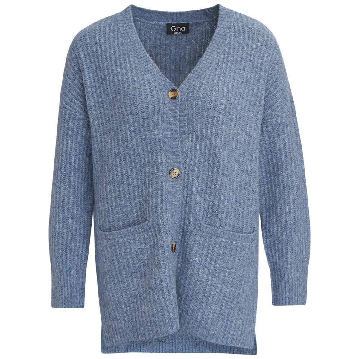 Bild 1 von Damen Strickjacke mit zwei Taschen BLAU