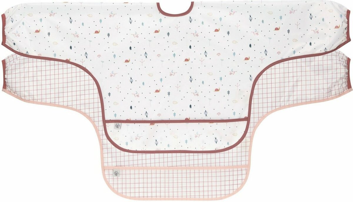 Bild 1 von LÄSSIG Lätzchen Garden Explorer, Schnecke, (Set, 2-St), langärmelig, mit integriertem Auffangschutz, PETA-approved vegan
