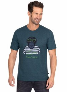 Trigema T-Shirt TRIGEMA T-Shirt mit großem Affen-Aufdruck