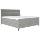 Bild 1 von Esposa Boxspringbett, Hellgrau, Textil, H3 + H4, 7-Zonen, Höhe ca. 20 cm, 160x200 cm, gepolstertes Kopfteil, Stoffauswahl, Topper durchgehend, in verschiedenen Größen erhältlich, Schlafzimmer, Be