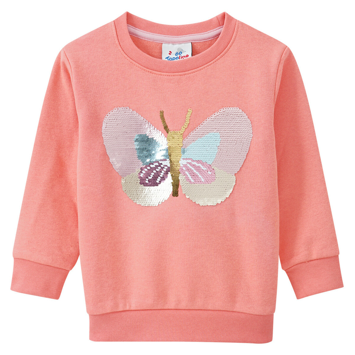 Bild 1 von Mädchen Sweatshirt mit Wendepailletten HELLORANGE