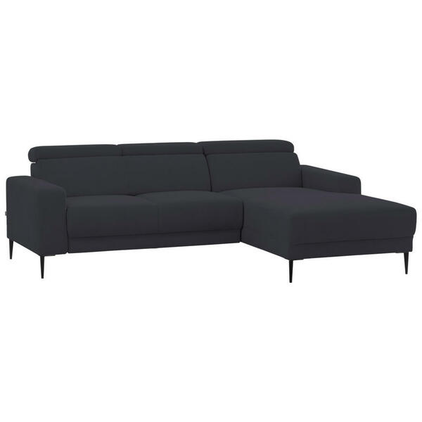 Bild 1 von Livetastic Eckschlafsofa, Dunkelblau, Textil, Uni, 3-Sitzer, 246x128 cm, Stoffauswahl, Rücken echt, Armteil links, rechts, elektrischer Sitzvorzug, Wohnzimmer, Sofas & Couches, Wohnlandschaften