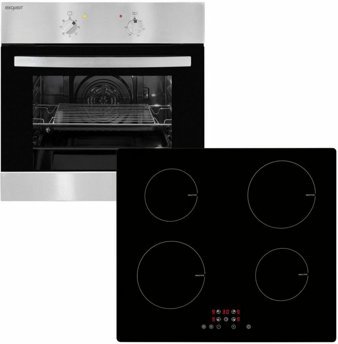 Bild 1 von exquisit Induktions Herd-Set BAKOIN555601U, mit Teleskopauszug nachrüstbar