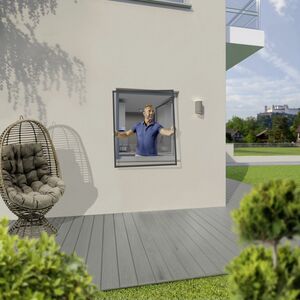 TrendLine Insektenschutz Fenster 120 x 150 cm, anthrazit