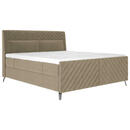 Bild 1 von Esposa Boxspringbett, Cappuccino, Textil, H2 + H3, 7-Zonen, Höhe ca. 20 cm, 160x200 cm, gepolstertes Kopfteil, Stoffauswahl, Topper durchgehend, in verschiedenen Größen erhältlich, Schlafzimmer,