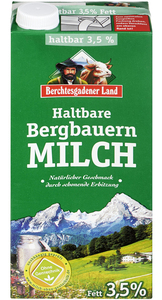 Berchtesgadener Land haltbare Bergbauern Milch 3,5% 1L
