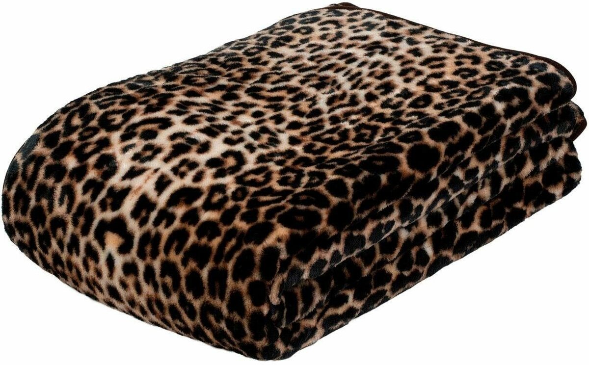 Bild 1 von Wohndecke Leopard, Gözze, mit gedrucktem Motiv, Kuscheldecke
