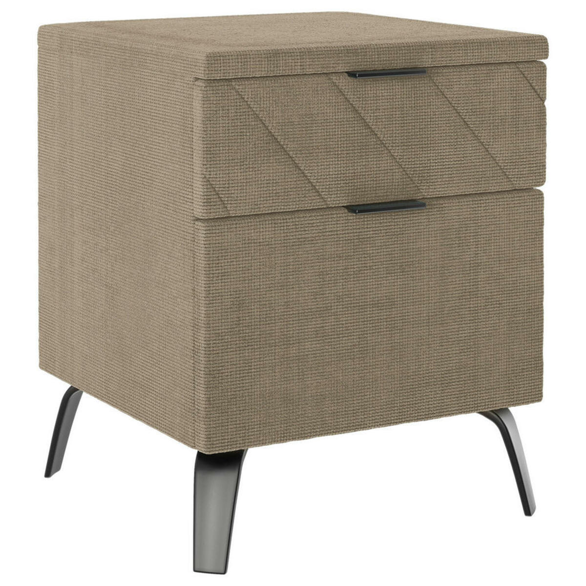 Bild 1 von Esposa Nachtschrank, Cappuccino, Metall, 2 Schubladen, 44x55x44 cm, Typenauswahl, Schlafzimmer, Nachttische