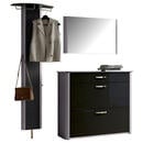 Bild 1 von Moderano Garderobe, Schwarz, Alu, Metall, Glas, 3-teilig, 200x192x34 cm, Garderobe, Garderoben-Sets