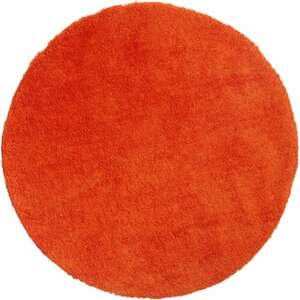 Teppich Shaggy rund, Ø 130 cm Orange
