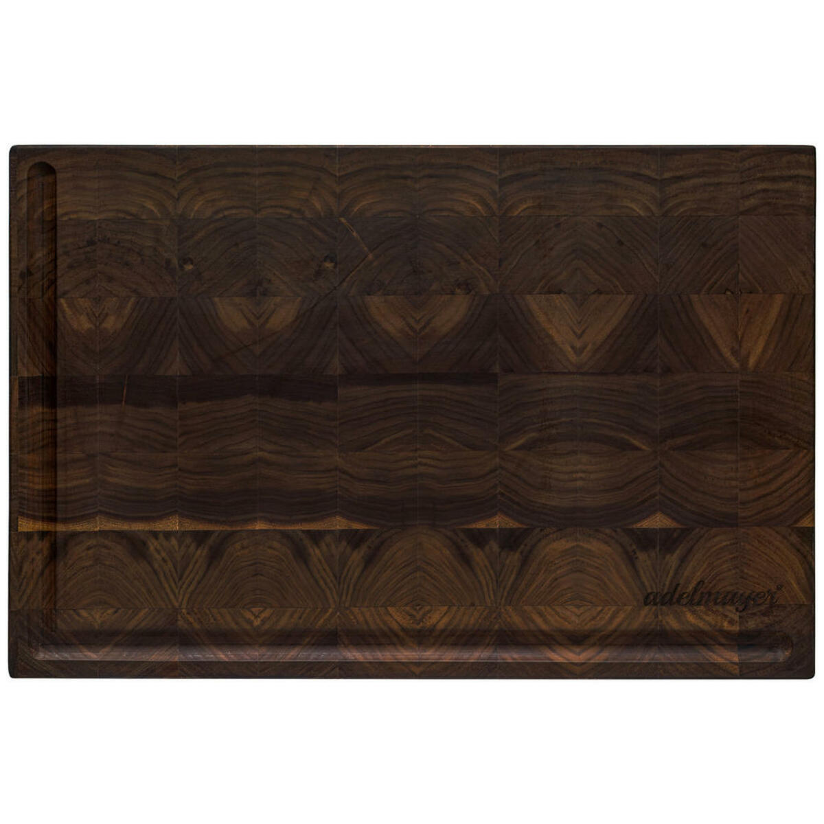 Bild 1 von Adelmayer Schneidebrett, Braun, Holz, Walnuss, vollmassiv, 45x4x30 cm, antibakteriell, Saftrille, rutschfeste Füße, Küchenzubehör, Schneidebretter