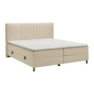 Boxspringbett ''Roma'', 180x200 cm, beige, mit Topper, Beige