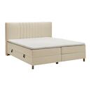 Bild 1 von Boxspringbett ''Roma'', 180x200 cm, beige, mit Topper, Beige