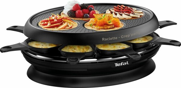 Bild 1 von Tefal Raclette RE3208 2-in-1 Store'In, 8 Raclettepfännchen, 1050 W