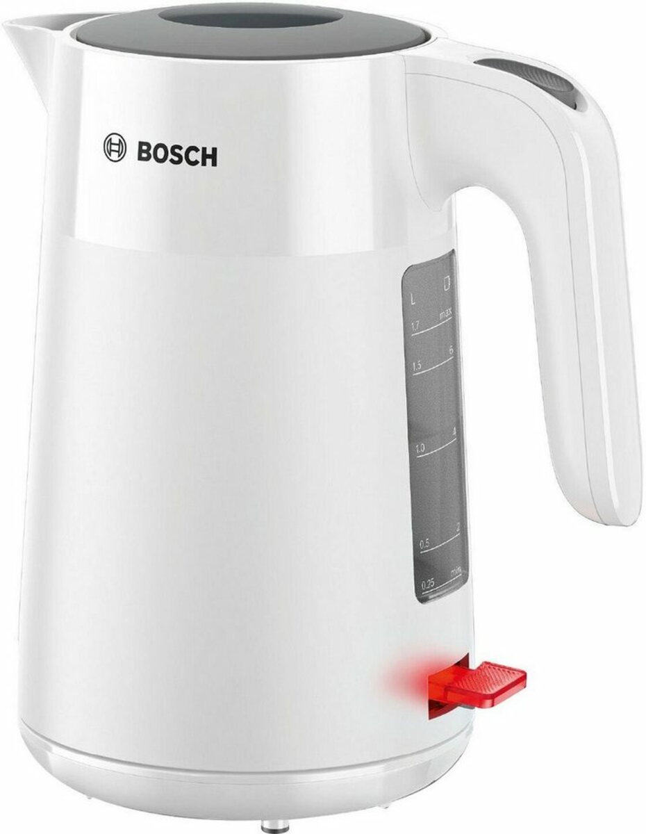Bild 1 von BOSCH Wasserkocher MyMoment TWK2M161, 1,7 l, 2400 W, Abschaltautomatik, Tassenanzeige, Weiß matt