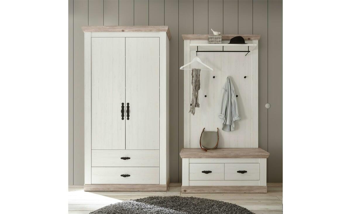 Bild 1 von Garderobe  Riobamba ¦ weiß ¦ Maße (cm): B: 224 H: 201 Flur- & Dielenmöbel > Garderoben Sets - Sconto