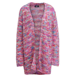 Damen Strickjacke mit Effektgarn PINK / BUNT