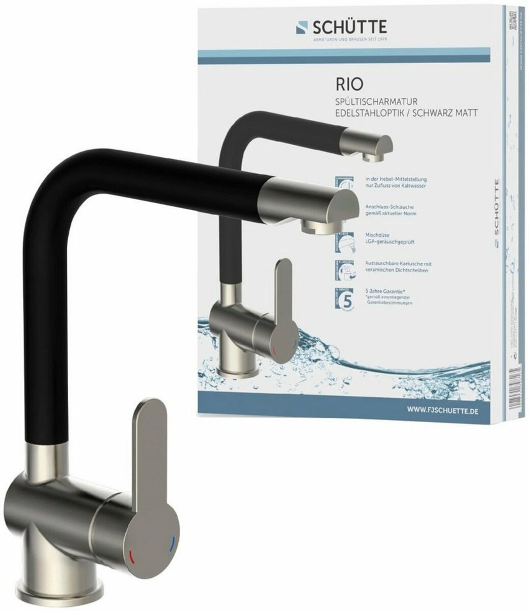 Bild 1 von Schütte Spültischarmatur RIO Schütte Wasserhahn mit Energiesparfunktion, 360° schwenkbare Mischbatterie