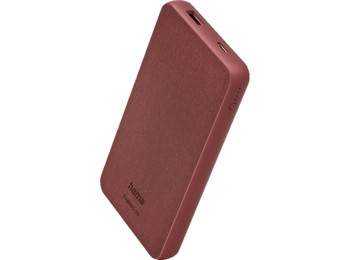 Bild 1 von HAMA Fabric 10 Powerbank 10000 mAh Rot