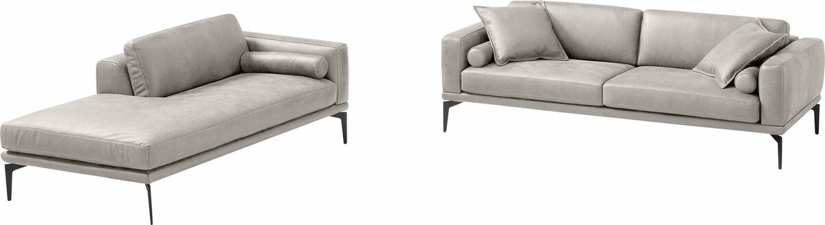 Bild 1 von Egoitaliano Polstergarnitur Masu, Höhe der Rückenkissen und Sitztiefe verstellbar, 3 Rollkissen, Grau