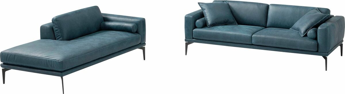 Bild 1 von Egoitaliano Polstergarnitur Masu, Höhe der Rückenkissen und Sitztiefe verstellbar, 3 Rollkissen, Blau