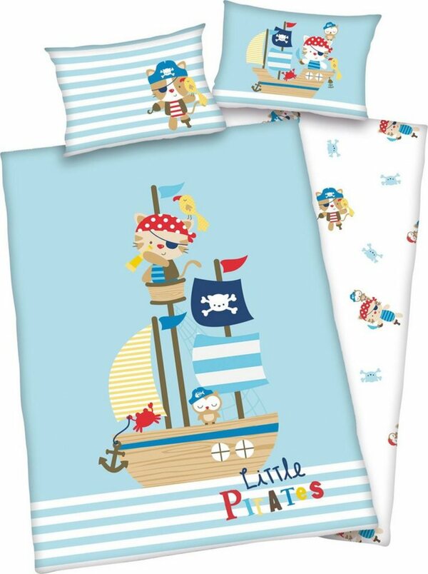 Bild 1 von Babybettwäsche Little Pirate, Baby Best, Renforcé, mit niedlichem Motiv