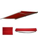 Bild 1 von Ersatz-Bezug für Markise H122, Vollkassette Ersatzbezug Sonnenschutz 4x3m ~ Polyester bordeaux-rot