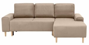 INOSIGN Ecksofa Samu, wahlweise mit Bettfunktion und Bettkasten, Beige