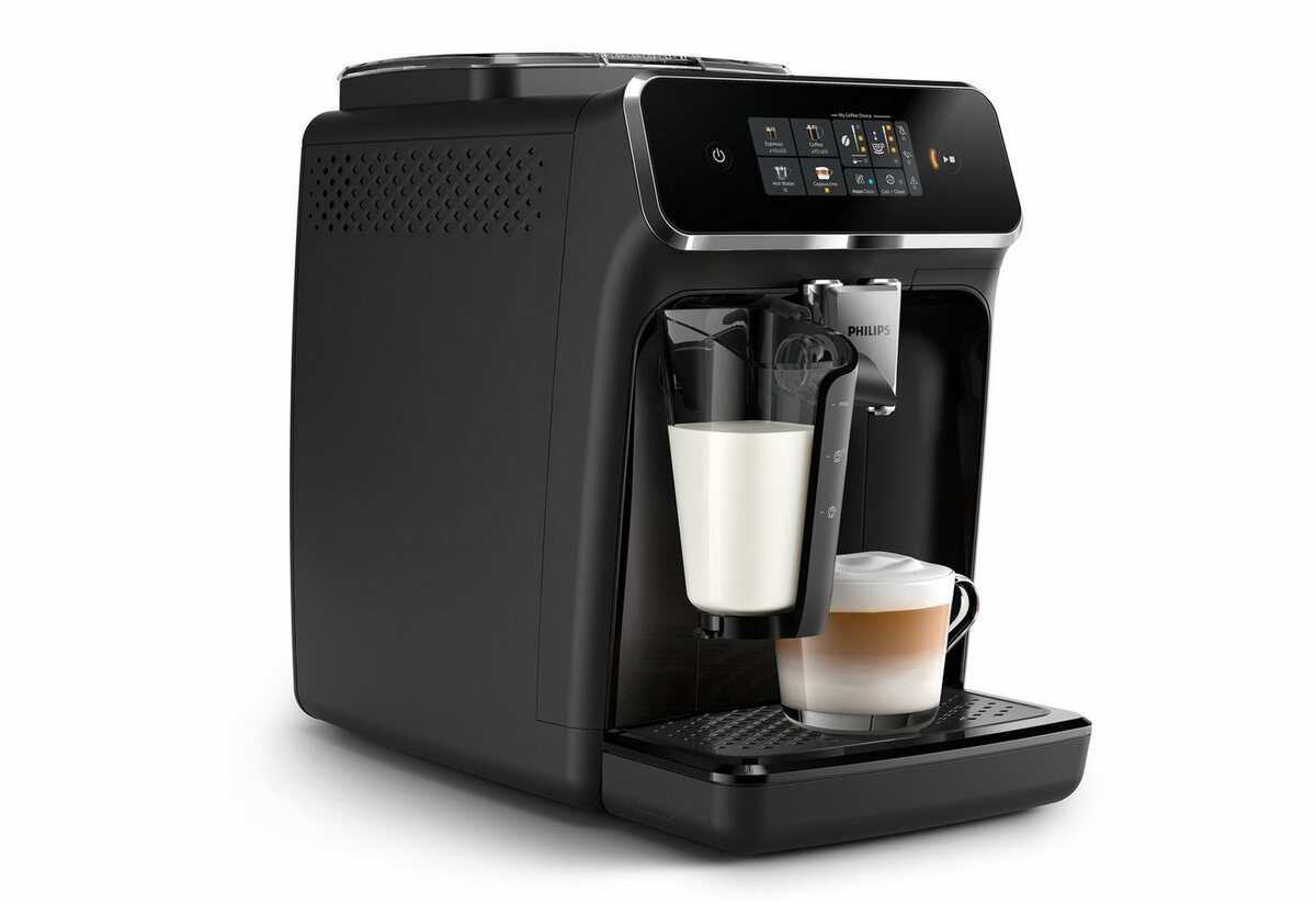 Bild 1 von Philips Kaffeevollautomat EP2331/10 2300 Series, 4 Kaffeespezialitäten, mit LatteGo-Milchsystem, Klavierlack-Schwarz