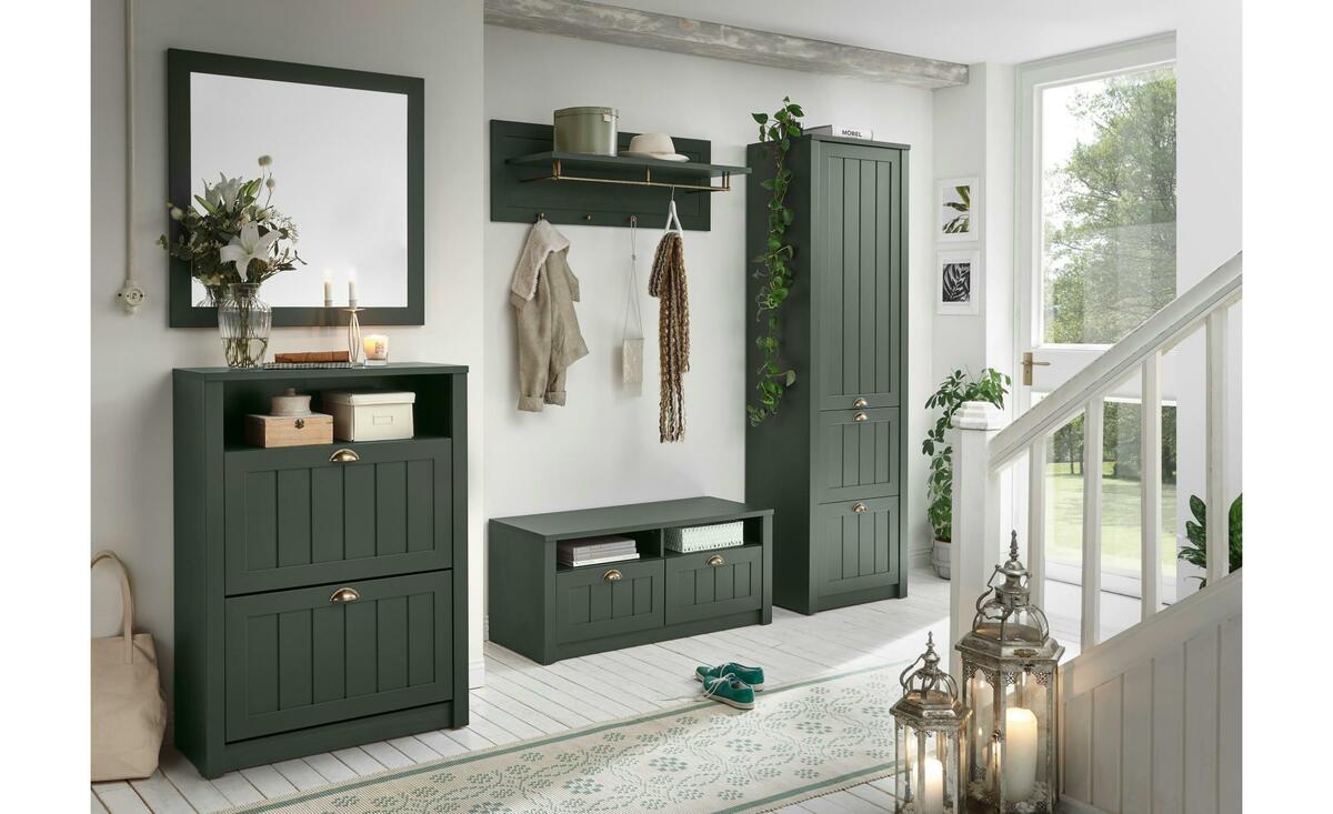 Bild 1 von Garderoben-Set  Valdez ¦ grün ¦ Maße (cm): B: 283 H: 198 T: 43 Flur- & Dielenmöbel > Garderoben Sets - Sconto