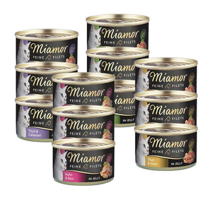 Miamor Feine Filets in Jelly Mixpaket 12x100g Mixpaket 2
