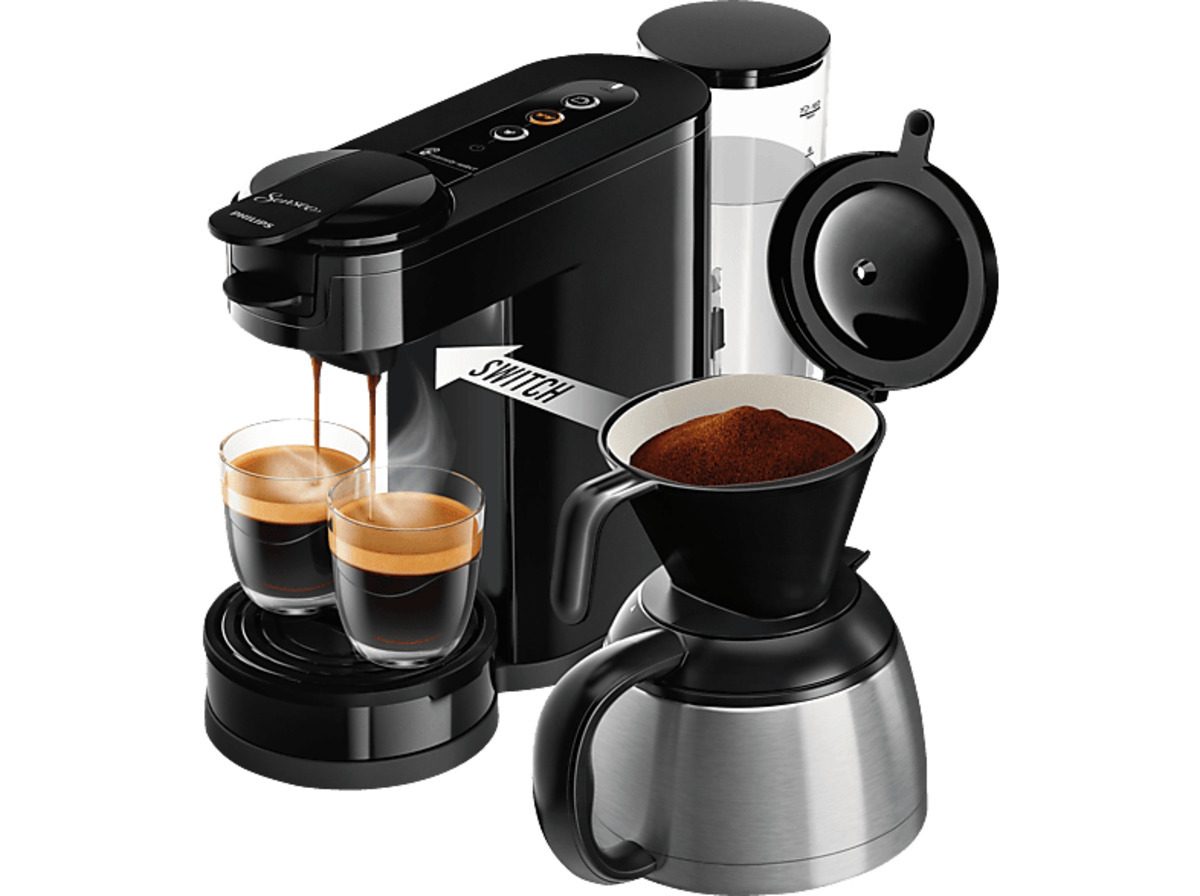 Bild 1 von PHILIPS SENSEO® HD6592/64 Switch 2in1 Pad- und Filterkaffeemaschine, Klavierlackschwarz
