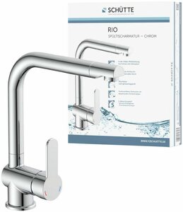 Schütte Spültischarmatur RIO Schütte Wasserhahn mit Energiesparfunktion, 360° schwenkbare Mischbatterie