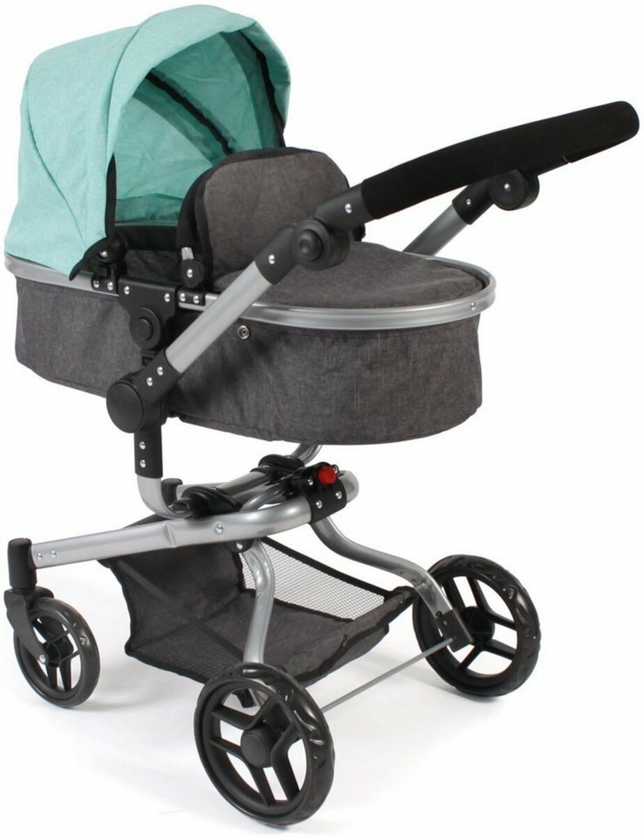 Bild 1 von CHIC2000 Kombi-Puppenwagen Yolo, Anthrazit-Mint, mit schwenkbaren Vorderrädern