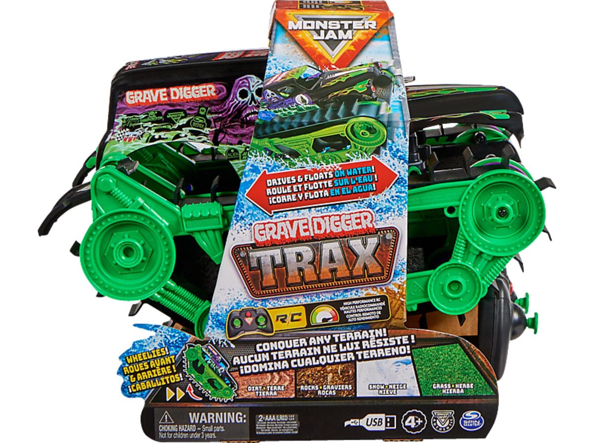 Bild 1 von SPIN MASTER 49269 MJC MONSTER JAM GRAVE DIGGER TRAX ferngesteuertes Fahrzeug Mehrfarbig