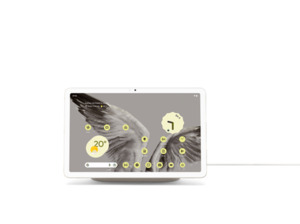 GOOGLE Pixel Tablet mit Lautsprecher-Ladedock, Tablet, 128 GB, 11 Zoll, Porcelain