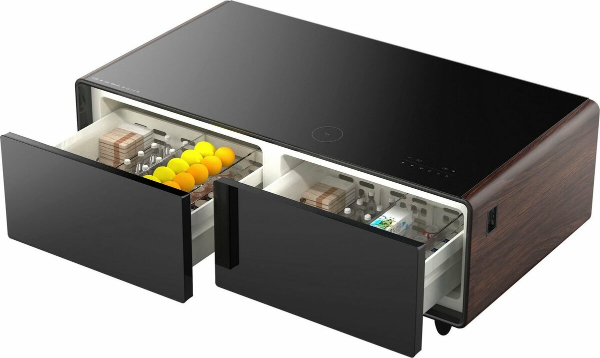 Bild 1 von Caso Getränkekühlschrank 794, 46 cm hoch, 130,5 cm breit, Loungetisch mit Kühlfächern, Soundbar und Lademöglichkeiten