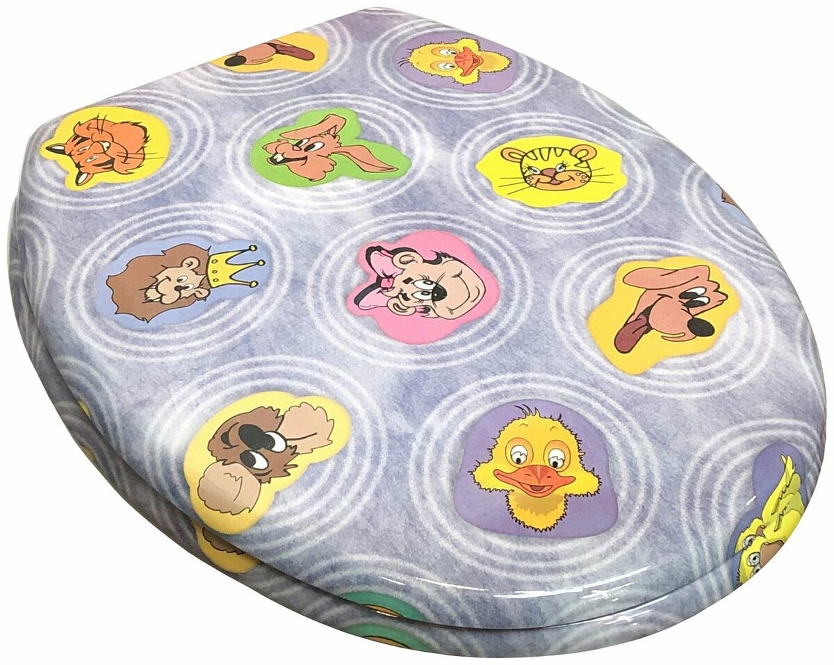 Bild 1 von ADOB WC-Sitz Comic, mit messingverchromten Scharnieren