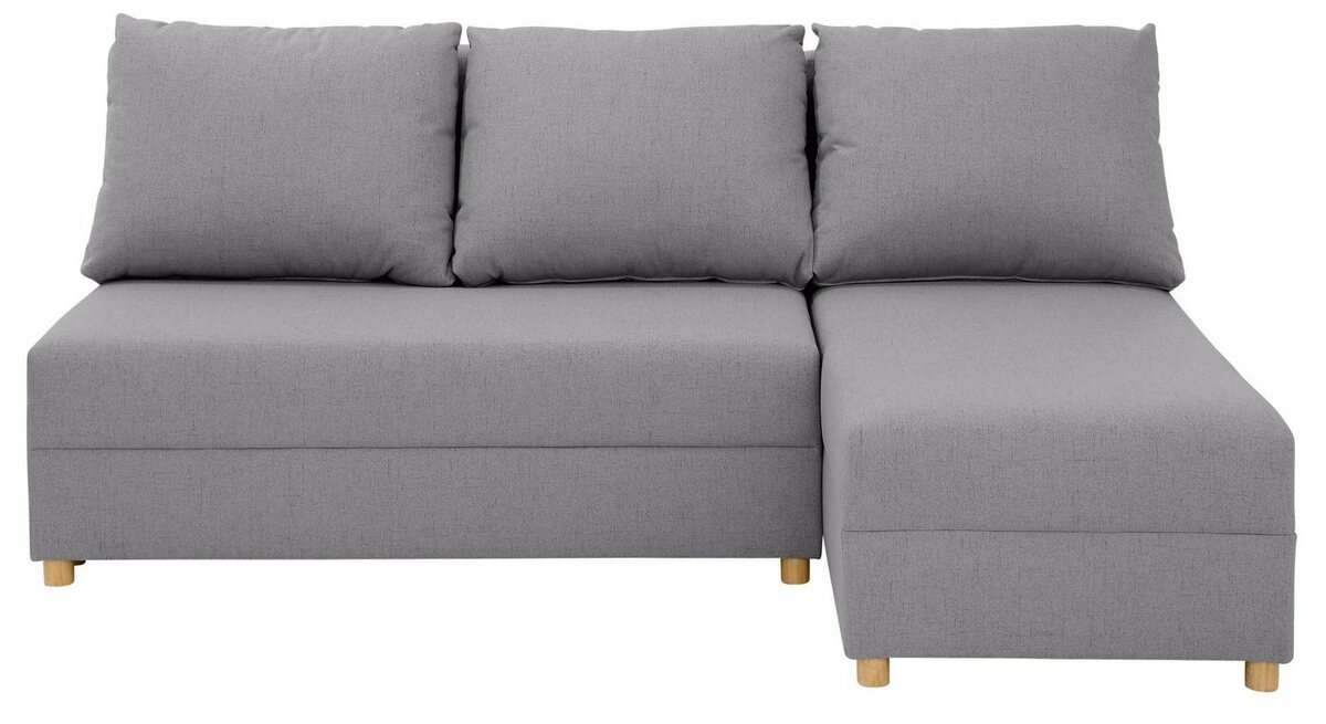 Bild 1 von INOSIGN Ecksofa Mick, Longchair links/rechts montierbar, wahlweise mit Bettfunktion, Grau