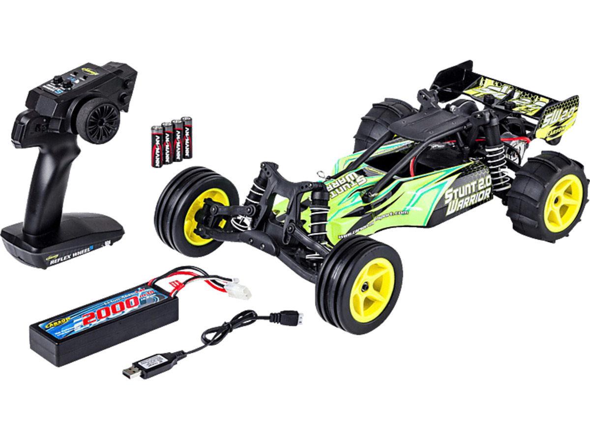 Bild 1 von CARSON 1:10 Stunt Warrior 2.0 2.4GHz 100% RTR, ferngesteuertes Fahrzeug R/C Spielzeugauto, Grün/ Gelb