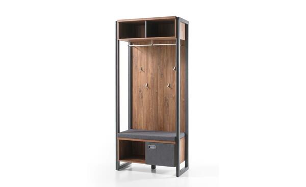 Bild 1 von Garderobe  Detif ¦ braun ¦ Maße (cm): B: 90 H: 45 Flur- & Dielenmöbel > Garderoben Sets - Sconto