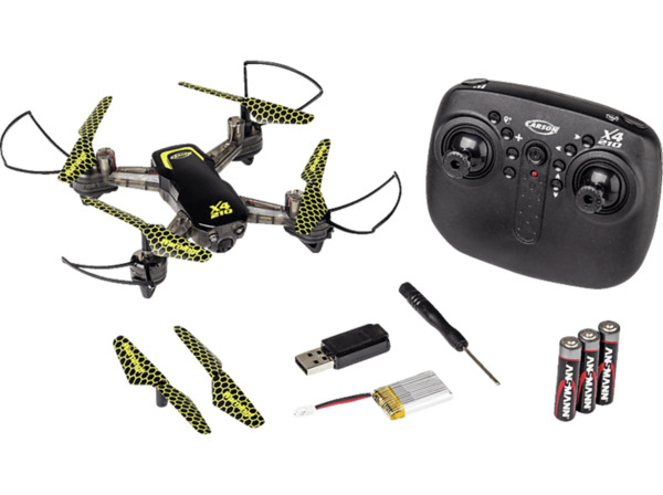 Bild 1 von CARSON X4 Quadcopter 210-LED 100% RTF R/C Spielzeugdrohne, Mehrfarbig