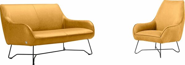 Bild 1 von Egoitaliano Polstergarnitur Namy, Set aus 2-Sitzer und Sessel, edles Metallgestell, Gelb