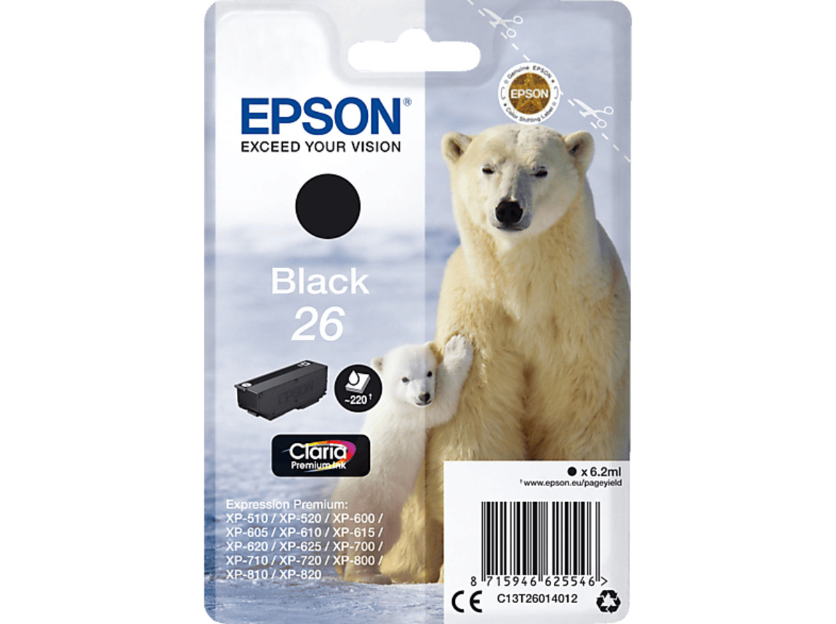 Bild 1 von EPSON Original Tintenpatrone Schwarz (C13T26014012)