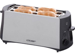 CLOER 3710 Toaster Silber/Schwarz (1380 Watt, Schlitze: 2)